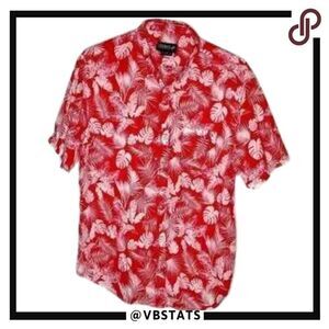 Large Trunks Red-White Floral Print Shirt‎